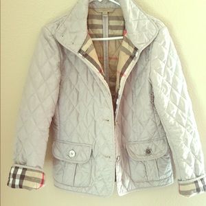 Women’s quilted cream Burberry jacket